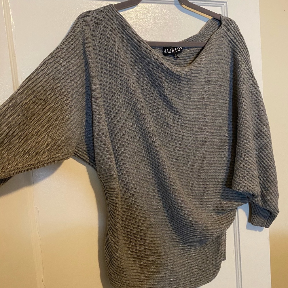 Plus Off the Shoulder Batwing Sweater